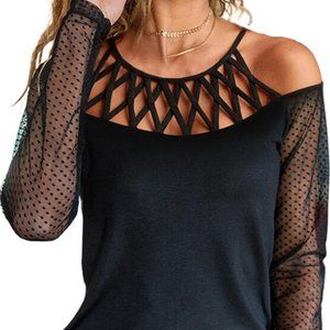 Cage Neck Top *ALL ITEMS ARE NEW FROM MY CLOSED BOUTIQUE* #9050